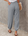 Solid Color Pocketed Jogger Pants Skirts oh!My Lady 
