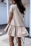 Solid Ruffled Cute Mini Dresses ohmylady/Dresses OML 