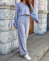 Sports Sprit Cozy Long Sleeves Suit - Light Blue oh!My Lady 
