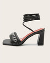 Square Toe Chain Strap Sandals - Black Sandals oh!My Lady 