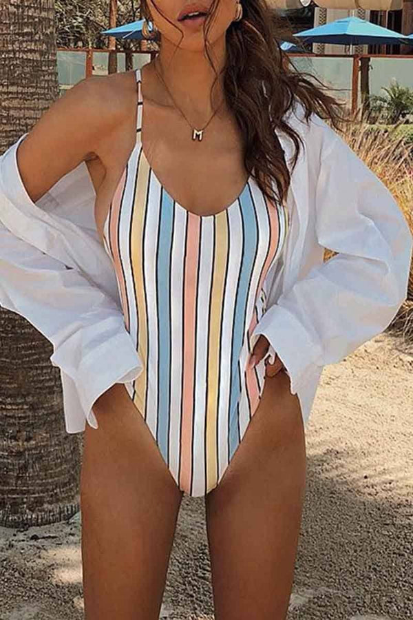 Striped Bikini Swimsuit ohmylady/Swimwear OML S Muticolor 