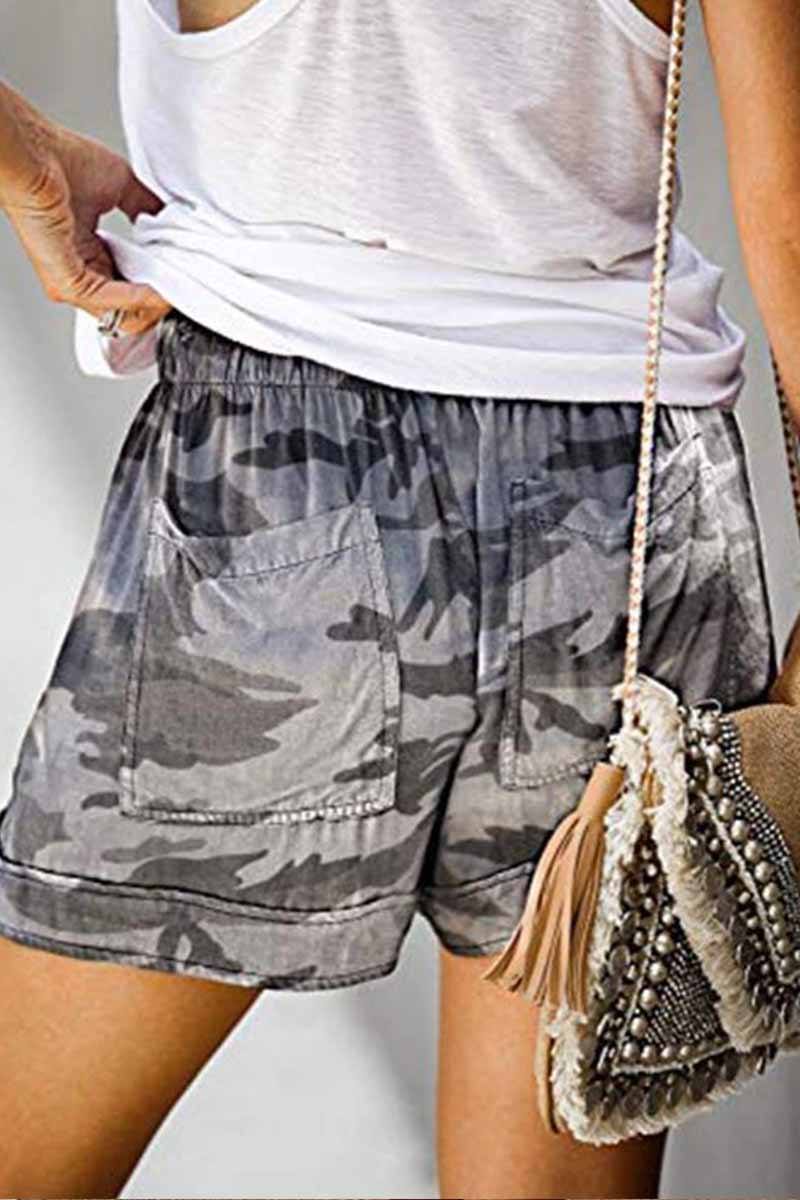 Summer Loose Print Shorts Florcoo/Shorts OML 