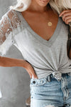 Sweet Side Lace Top - Grey ss-VCC - x OML 