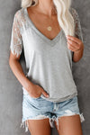 Sweet Side Lace Top - Grey ss-VCC - x OML 