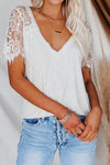 Sweet Side Lace Top - White ss-VCC - x OML 