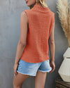 This Time Around Sleeveless Knitted Crop Tank Top - Orange ShellyBeauty 
