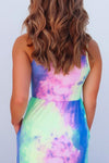 Tie-dye Printed Multicolor Maxi Dress ohmylady/Dresses OML 