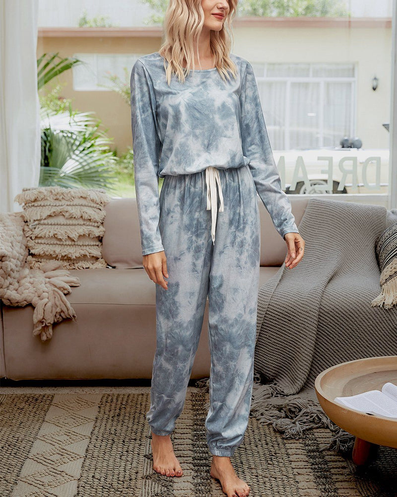 Tie-Dyed Cozy Jumpsuit - Ink Grey oh!My Lady 