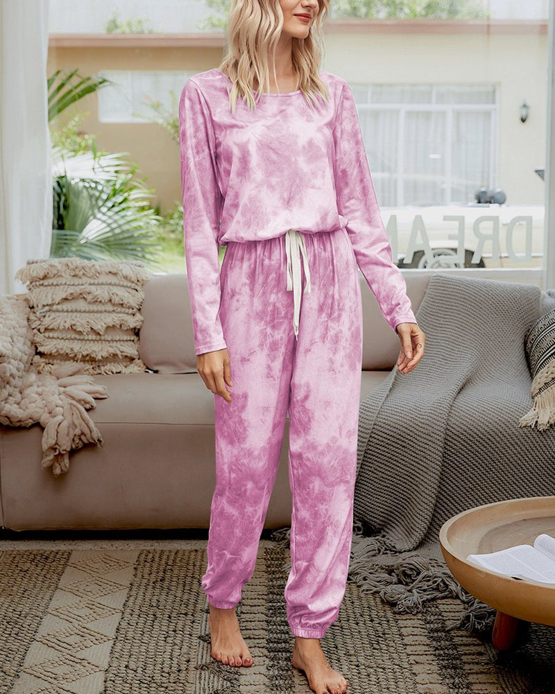 Tie-Dyed Cozy Jumpsuit - Pink Bubble oh!My Lady 