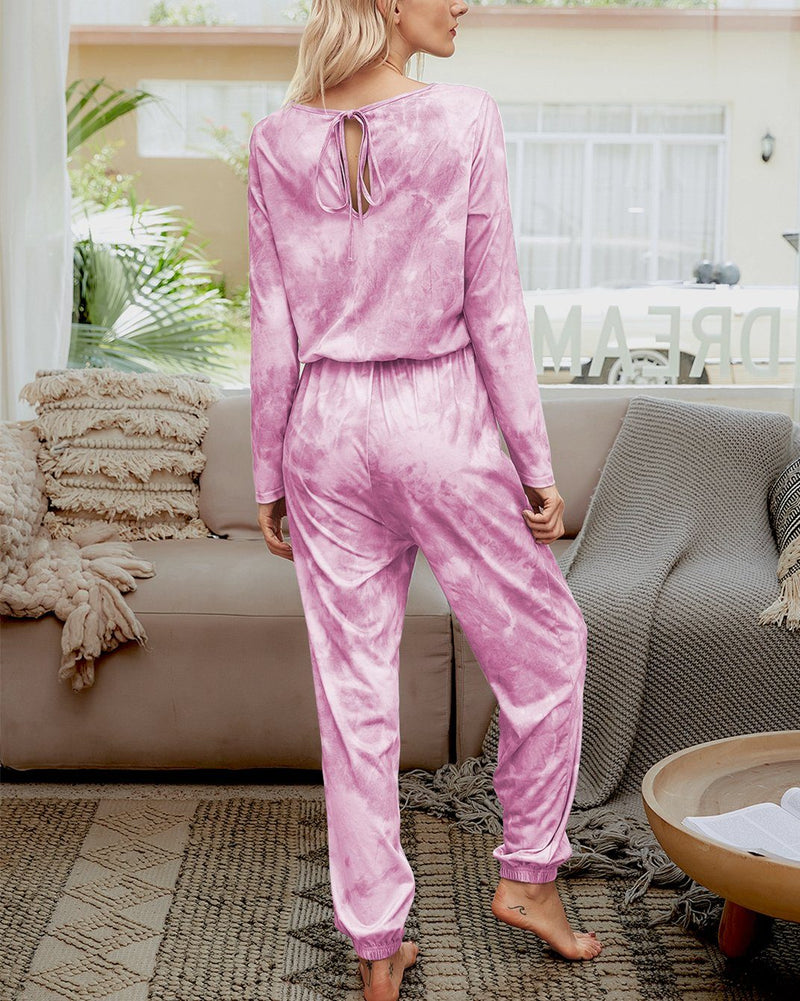 Tie-Dyed Cozy Jumpsuit - Pink Bubble oh!My Lady 