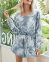 Tie-Dyed Mid Waist Jumpsuit - INK GREY oh!My Lady 