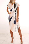 Trendy Printed Asymmetrical Midi Dress(3 colors) ohmylady/Dresses OML Apricot S 