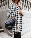 Want To See You Vancouver Houndstooth Woolen Coat - White/Black Outerwears oh!My Lady 