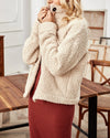 Warm Wishes Button Up Shearling Coat ShellyBeauty 